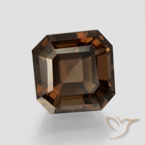 5.60 ct Brown Smoky Quartz Stone, Natural Smoky Quartz in Asscher Cut Shape for Sale