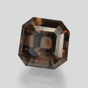 7.21 ct Brown Smoky Quartz Stone, Natural Smoky Quartz in Asscher Cut Shape for Sale