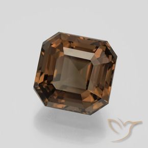 8.46 ct Brown Smoky Quartz Stone, Natural Smoky Quartz in Asscher Cut Shape for Sale