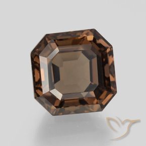 7.45 ct Brown Smoky Quartz Stone, Natural Smoky Quartz in Asscher Cut Shape for Sale