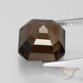 Smoky Quartz Gemstone in 11 x 11 mm (calibrated) Size for Sale, Smoky Quartz Stone in Hickory Brown Color