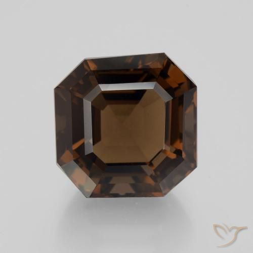 8.54ct Natural Medium Brown Smoky Quartz, Emerald Cut, VVS
