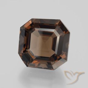 8.54 ct Brown Smoky Quartz Stone, Natural Smoky Quartz in Asscher Cut Shape for Sale