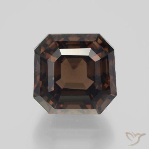 8.85ct Natural Hickory Brown Smoky Quartz, Emerald Cut, VVS