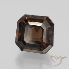 8.85 ct Brown Smoky Quartz Stone, Natural Smoky Quartz in Asscher Cut Shape for Sale