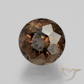 4.53 ct Brown Smoky Quartz Stone, Natural Smoky Quartz in Round Petal Cut Shape for Sale