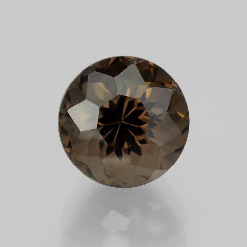 Umber Brown Smoky Quartz Gem - 3.6ct Round Petal Cut (ID: 401044)