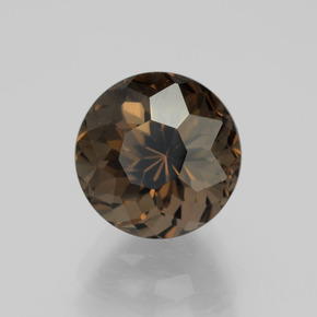 3.62 ct Brown Smoky Quartz Stone, Natural Smoky Quartz in Round Petal Cut Shape for Sale