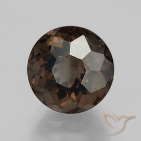 5.78 ct Brown Smoky Quartz Stone, Natural Smoky Quartz in Round Petal Cut Shape for Sale