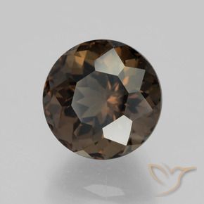 5.16 ct Brown Smoky Quartz Stone, Natural Smoky Quartz in Round Petal Cut Shape for Sale