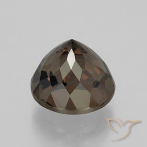Smoky Quartz Gemstone in 10.5 mm Size for Sale, Smoky Quartz Stone in Dark Brown Color