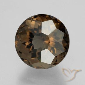 6.76 ct Brown Smoky Quartz Stone, Natural Smoky Quartz in Round Petal Cut Shape for Sale