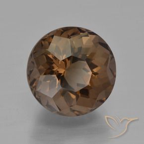 6.63 ct Brown Smoky Quartz Stone, Natural Smoky Quartz in Round Petal Cut Shape for Sale