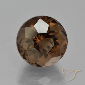 6.02 ct Brown Smoky Quartz Stone, Natural Smoky Quartz in Round Petal Cut Shape for Sale