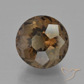8.78 ct Brown Smoky Quartz Stone, Natural Smoky Quartz in Round Petal Cut Shape for Sale
