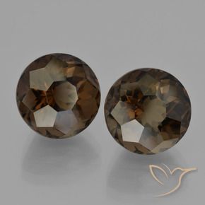 12.50 ctw Brown Smoky Quartz Stones, Natural Smoky Quartz in Round Petal Cut Shape for Sale