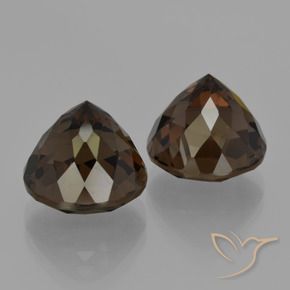 Smoky Quartz Gemstones in 11 mm (calibrated) Size for Sale, Smoky Quartz Stones in Dark Brown Color