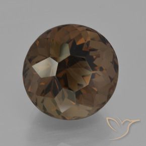 8.77 ct Brown Smoky Quartz Stone, Natural Smoky Quartz in Round Petal Cut Shape for Sale