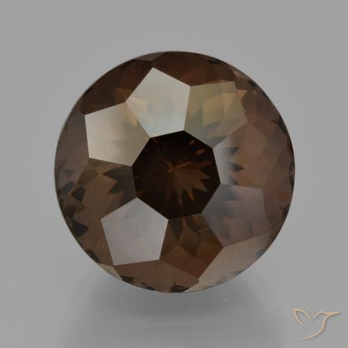 9.50ct Natural Dark Brown Smoky Quartz, Round, VVS