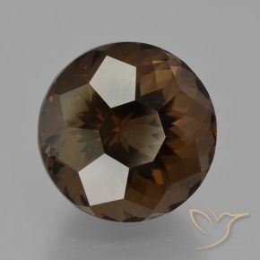 9.50 ct Brown Smoky Quartz Stone, Natural Smoky Quartz in Round Petal Cut Shape for Sale