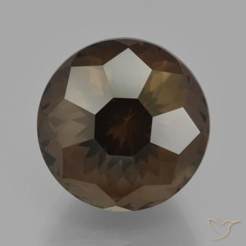 10.14ct Natural Dark Blue Smoky Quartz, Round, VVS