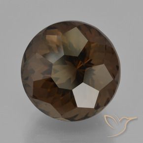 10.14 ct Brown Smoky Quartz Stone, Natural Smoky Quartz in Round Petal Cut Shape for Sale