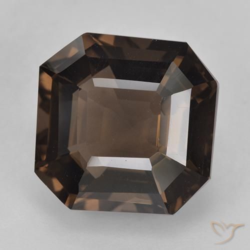 8.33ct Natural Hickory Brown Smoky Quartz, Emerald Cut, VVS