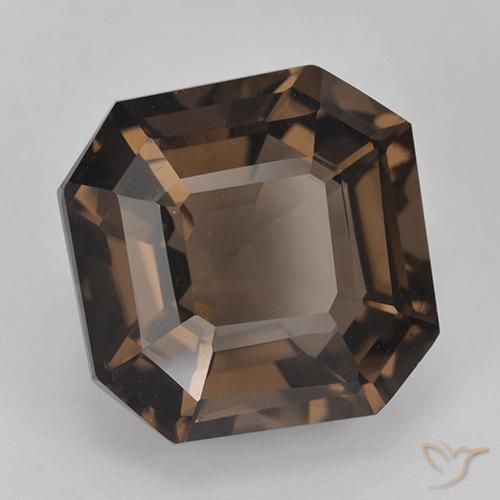 8.33 ct Brown Smoky Quartz Stone, Natural Smoky Quartz in Asscher Cut Shape for Sale