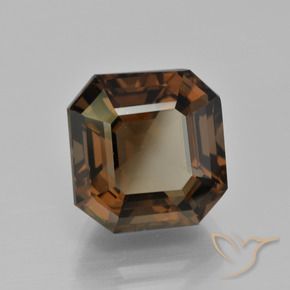 8.91 ct Brown Smoky Quartz Stone, Natural Smoky Quartz in Asscher Cut Shape for Sale