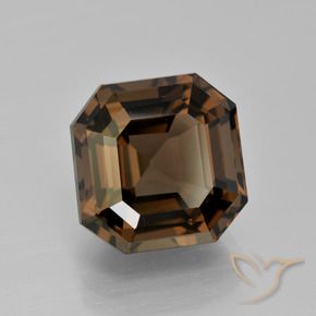 9.54 ct Brown Smoky Quartz Stone, Natural Smoky Quartz in Asscher Cut Shape for Sale