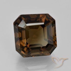 9.84 ct Brown Smoky Quartz Stone, Natural Smoky Quartz in Asscher Cut Shape for Sale