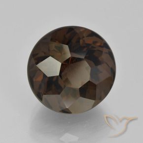 9.24 ct Brown Smoky Quartz Stone, Natural Smoky Quartz in Round Petal Cut Shape for Sale