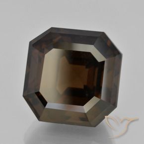 16.10 ct Brown Smoky Quartz Stone, Natural Smoky Quartz in Asscher Cut Shape for Sale