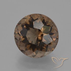 3.27 ct Brown Smoky Quartz Stone, Natural Smoky Quartz in Round Petal Cut Shape for Sale