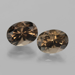 6.46 ct Brown Smoky Quartz Gemstone, Smoky Quartz Gem in Oval Facet Shape for Sale.
