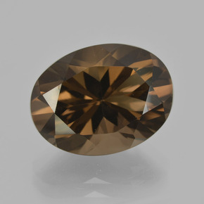 7.17 ct Brown Smoky Quartz Gemstone, Smoky Quartz Gem in Oval Facet Shape for Sale.