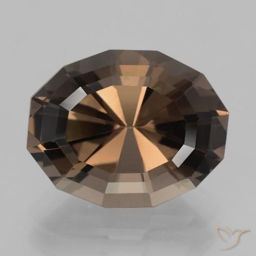 10.50ct Natural Chocolate Brown Smoky Quartz, Oval, VVS