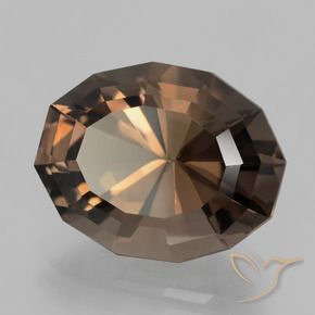 10.50 ct Brown Smoky Quartz Stone, Natural Smoky Quartz in Oval Mixed Cut Shape for Sale