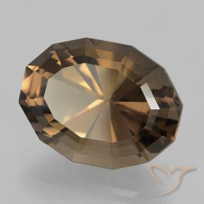 11.67 ct Brown Smoky Quartz Stone, Natural Smoky Quartz in Oval Mixed Cut Shape for Sale