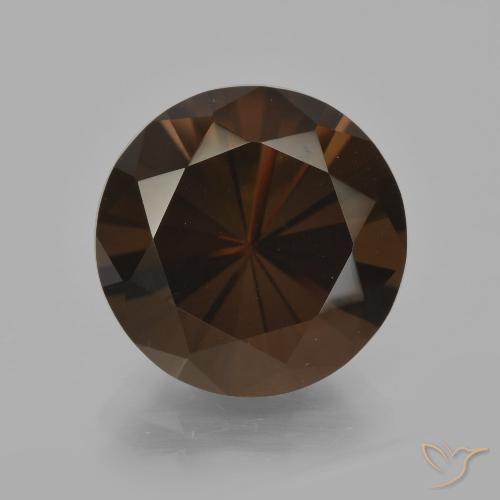 5.67 ct Brown Smoky Quartz Gemstone, Smoky Quartz Gem in Diamond-Cut Shape for Sale.