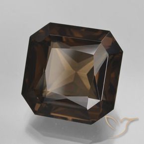 11.65 ct Brown Smoky Quartz Stone, Natural Smoky Quartz in Octagon / Scissor Cut Shape for Sale