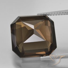 Smoky Quartz Gemstone in 14 x 14 mm (calibrated) Size for Sale, Smoky Quartz Stone in Umber Brown Color