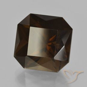 11.02 ct Brown Smoky Quartz Stone, Natural Smoky Quartz in Octagon / Scissor Cut Shape for Sale