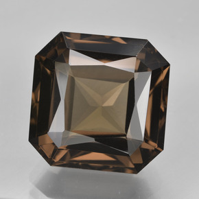 Umber Brown Rauchquarz Edelstein - 12.3ct Oktagon Scheren Schliff (ID: 407981)
