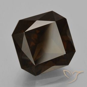 12.51 ct Brown Smoky Quartz Stone, Natural Smoky Quartz in Octagon / Scissor Cut Shape for Sale