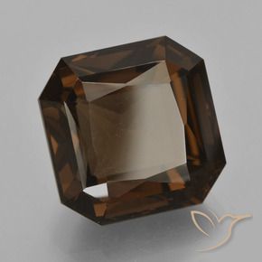 12.70 ct Brown Smoky Quartz Stone, Natural Smoky Quartz in Octagon / Scissor Cut Shape for Sale