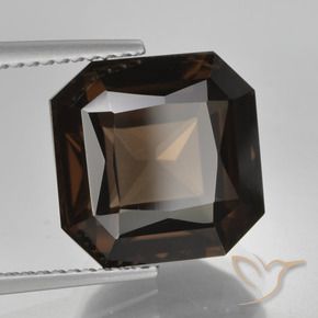 6.72 ct Brown Smoky Quartz Stone, Natural Smoky Quartz in Octagon / Scissor Cut Shape for Sale