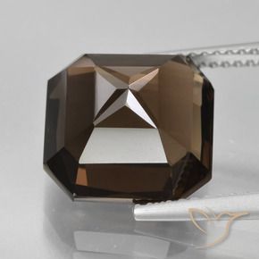 Smoky Quartz Gemstone in 11 x 11 mm (calibrated) Size for Sale, Smoky Quartz Stone in Hickory Brown Color