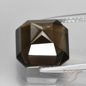 Smoky Quartz Gemstone in 11 x 11 mm (calibrated) Size for Sale, Smoky Quartz Stone in Dark Blue Color