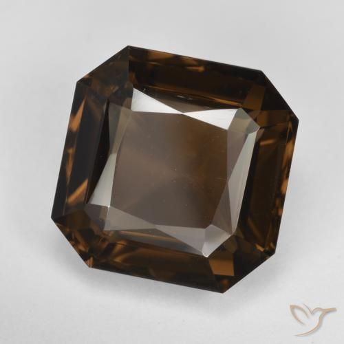 7.41 ct Brown Smoky Quartz Stone, Natural Smoky Quartz in Octagon / Scissor Cut Shape for Sale